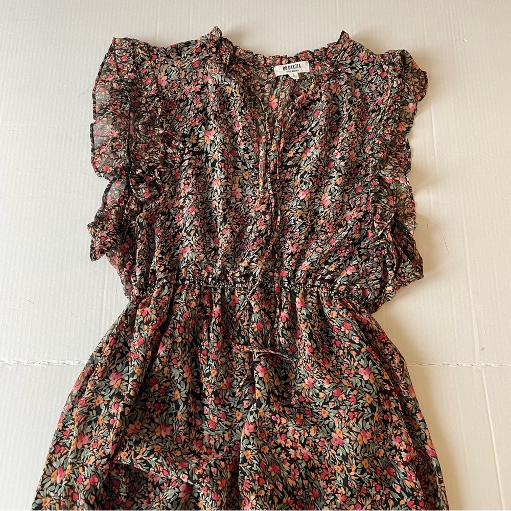 BB Dakota by Steve Madden Sleeveless Multicolor Floral Maxi Dress - Picture 12 of 14